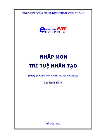 Bài giảng Nhập môn trí tuệ nhân tạo