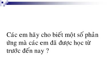 Bài giảng Phản ứng trao đổi trong dung dịch các chất điện li - Trần Thị Phương Thảo