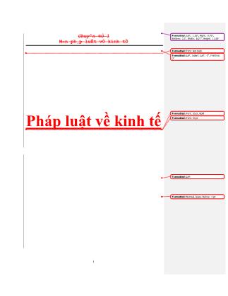 Bài giảng Pháp luật về kinh tế