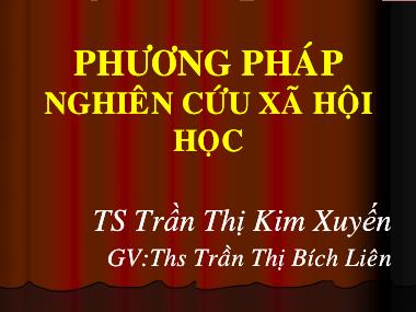 Bài giảng Phương pháp nghiên cứu xã hội học