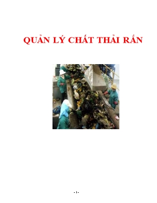 Bài giảng Quản lý chất thải rắn