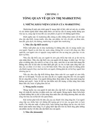 Bài giảng Quản trị Marketing - Chương I, II: Vấn đề cơ bản về Marketing