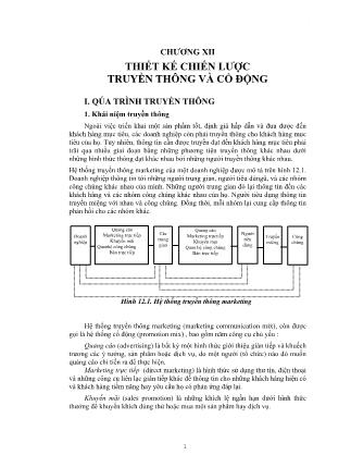 Bài giảng Quản trị Marketing - Chương IX, Phần 4: Thiết kế chiến lược truyền thông và cổ động