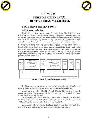 Bài giảng Quản trị Marketing - Chương X: Thiết kế chiến lược truyền thông và cổ động