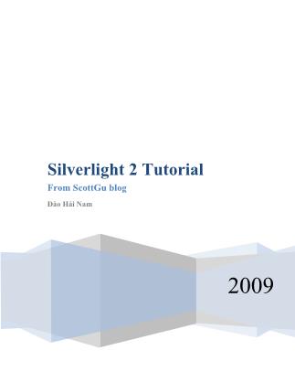 Bài giảng Silverlight 2 Tutorial - Đào Hải Nam