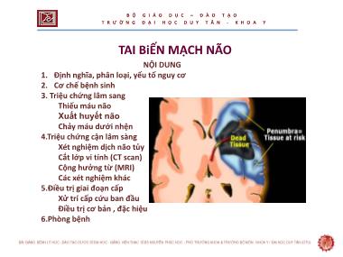 Bài giảng Tai biến mạch não - ThS. Nguyễn Phúc Học