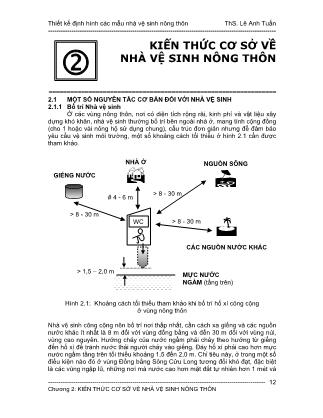 Bài giảng Thiết kế định hình các mẫu nhà vệ sinh nông thôn - Phần 2: Kiến thức cơ sở về nhà vệ sinh nông thôn - ThS. Lê Anh Tuấn