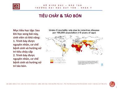 Bài giảng Tiêu chảy & táo bón - ThS. Nguyễn Phúc Học