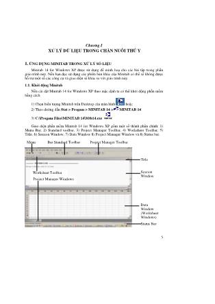 Bài giảng Tin học ứng dụng chăn nuôi thú y: Chương 1: Xử lý dữ liệu trong chăn nuôi thú y