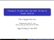 Bài giảng Toán cao cấp - Chương 5: Vi phân hàm một biến. Sơ lược lý thuyết chuỗi số - TS. Nguyễn Phúc Sơn