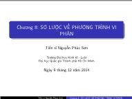 Bài giảng Toán cao cấp - Chương 8: Sơ lược về phương trình vi phân - TS. Nguyễn Phúc Sơn