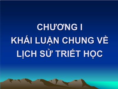 Bài giảng Triết học