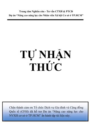 Bài giảng Tự nhận thức