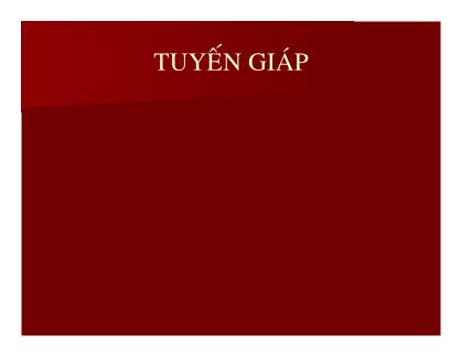 Bài giảng Tuyến giáp