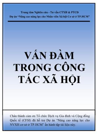 Bài giảng Vấn đàm trong công tác xã hội