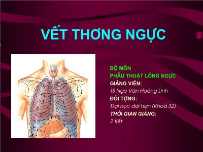 Bài giảng Vết thương ngực - TS Ngô Văn Hoàng Linh