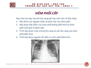 Bài giảng Viêm phổi cấp - ThS. Nguyễn Phúc Học