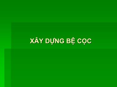 Bài giảng Xây dựng bệ cọc