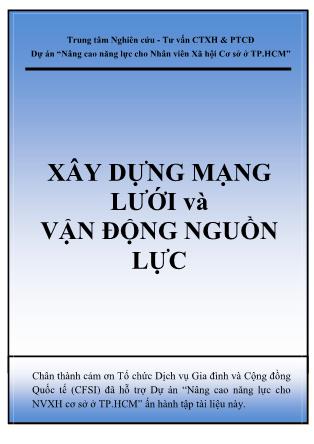 Bài giảng Xây dựng mạng lưới và vận động nguồn lực