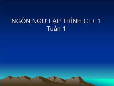 Bài Ngôn ngữ lập trình C++