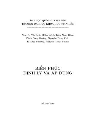 Biến phức định lý và áp dụng