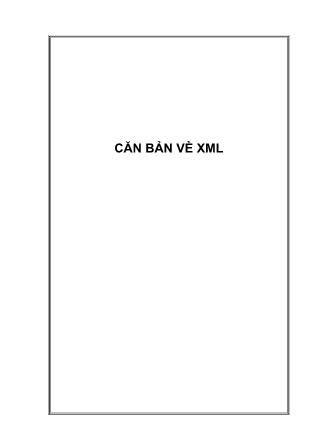 Căn bản về XML