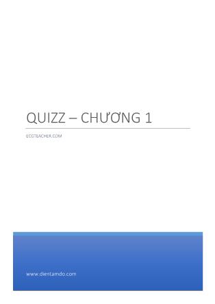 Câu hỏi ôn tập Điện tâm đồ