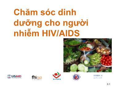 Chăm sóc dinh dưỡng cho người nhiễm HIV/AIDS