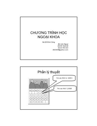 Chương trình học ngoại khoa - Đỗ Đình Công