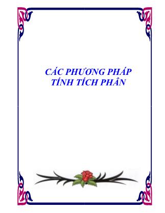 Chuyên đề Các phương pháp tính tích phân - Nguyễn Duy Khôi