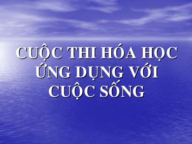 Cuộc thi học học ứng dụng với cuộc sống