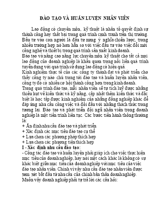 Đào tạo và huấn luyện nhân viên (Bản mới)