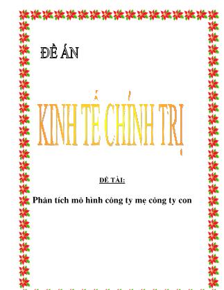 Đề án Phân tích mô hình công ty mẹ công ty con