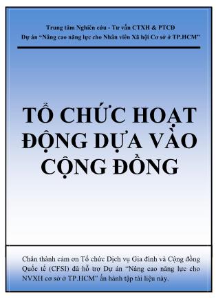 Đề cương Tổ chức hoạt động dựa vào cộng đồng