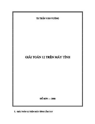 Giải toán 12 trên máy tính