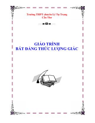 Giáo trình Bất đẳng thức lượng giác