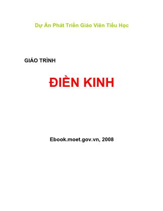 Giáo trình Điền kinh