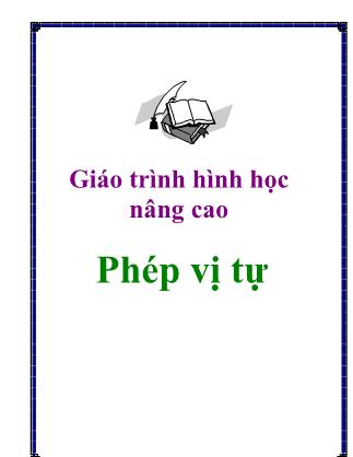 Giáo trình Hình học 11 nâng cao: Phép vị tự