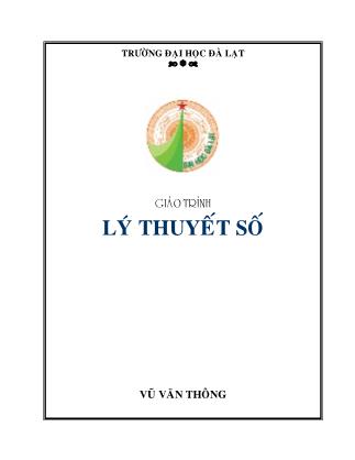 Giáo trình Lý thuyết số - Vũ Văn Thông