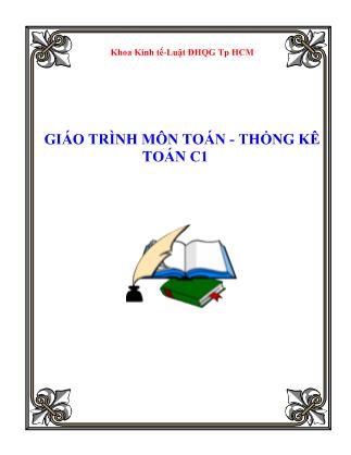 Giáo trình môn Toán - Thống kê toán C1