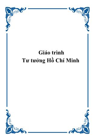 Giáo trình môn Tư tưởng Hồ Chí Minh