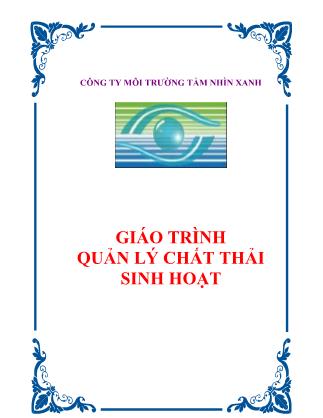 Giáo trình Quản lý chất thải sinh hoạt