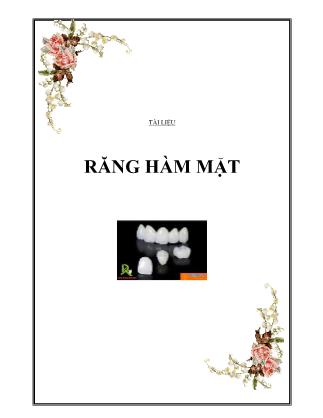 Giáo trình Răng hàm mặt