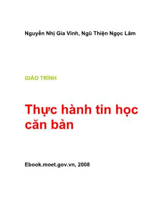 Giáo trình Thực hành tin học căn bản