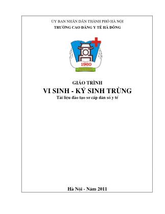 Giáo trình Vi sinh - Ký sinh trùng (Phần 1)