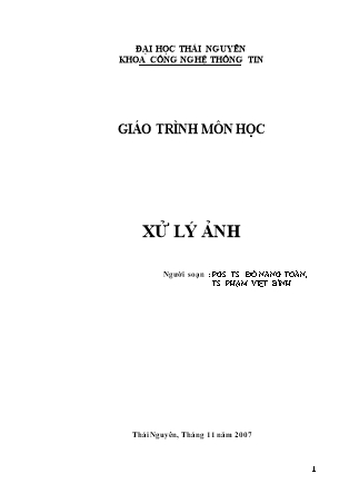 Giáo trình Xử lý ảnh