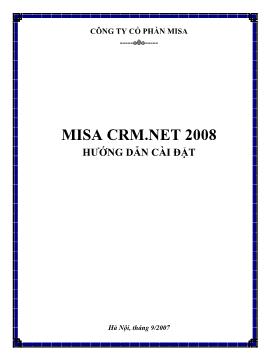 Hướng dẫn cài đặt MISA CRM.NET 2008