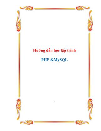 Hướng dẫn học lập trình PHP & MySQL