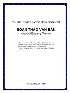 Hướng dẫn sử dụng OpenOffice.org Writer