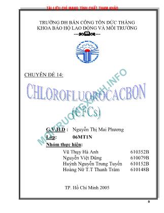 Khí Chlorofluorocacbon(CFCs)